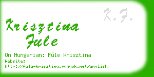 krisztina fule business card