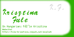 krisztina fule business card